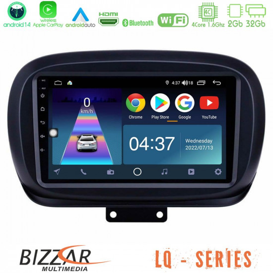 Bizzar LQ Series 4Core Android14 2+32GB Fiat 500X Navigation Multimedia Tablet 9 Με Carplay - Android Auto Bizzar LQ Series 4Core Android14 2+32GB Fiat 500X Navigation Multimedia Tablet 9 Με Carplay - Android Auto