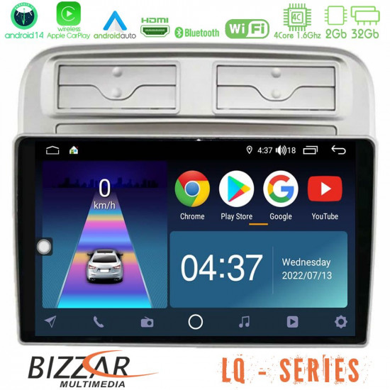 Bizzar LQ Series 4Core Android14 2+32GB Fiat Grande Punto 2006-2011 Navigation Multimedia Tablet 9 Με Carplay - Android Auto Bizzar LQ Series 4Core Android14 2+32GB Fiat Grande Punto 2006-2011 Navigation Multimedia Tablet 9 Με Carplay - Android Auto