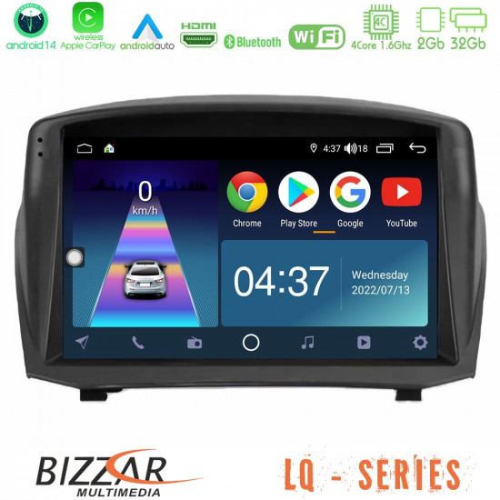 Bizzar LQ Series 4Core Android14 2+32GB Ford Fiesta 2008-2012 Navigation Multimedia Tablet 9 (Oem Style) Με Carplay - Android Auto Bizzar LQ Series 4Core Android14 2+32GB Ford Fiesta 2008-2012 Navigation Multimedia Tablet 9 (Oem Style) Με Carplay - Android Auto