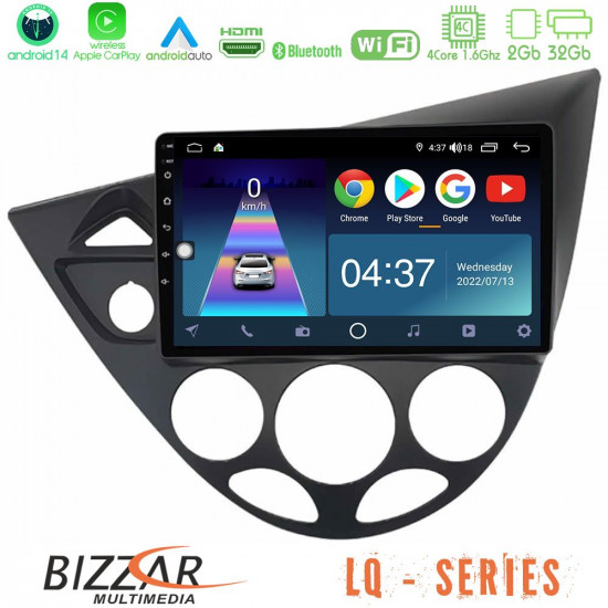 Bizzar LQ Series 4Core Android14 2+32GB Ford Focus 1999-2004 Navigation Multimedia Tablet 9 Με Carplay - Android Auto Bizzar LQ Series 4Core Android14 2+32GB Ford Focus 1999-2004 Navigation Multimedia Tablet 9 Με Carplay - Android Auto