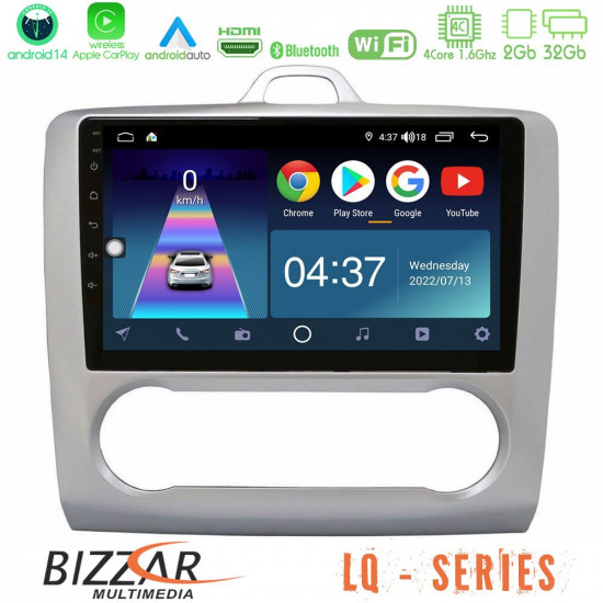 Bizzar LQ Series 4Core Android14 2+32GB Ford Focus Auto AC Navigation Multimedia Tablet 9 Με Carplay - Android Auto Bizzar LQ Series 4Core Android14 2+32GB Ford Focus Auto AC Navigation Multimedia Tablet 9 Με Carplay - Android Auto