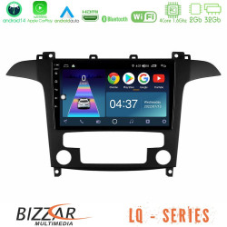 Bizzar LQ Series 4Core Android14 2+32GB Ford S-Max 2006-2012 Navigation Multimedia Tablet 9 Με Carplay - Android Auto