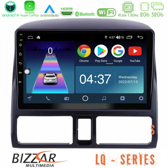 Bizzar LQ Series 4Core Android14 2+32GB Honda CRV 2002-2006 Navigation Multimedia Tablet 9 Με Carplay - Android Auto Bizzar LQ Series 4Core Android14 2+32GB Honda CRV 2002-2006 Navigation Multimedia Tablet 9 Με Carplay - Android Auto