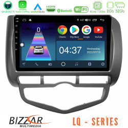 Bizzar LQ Series 4Core Android14 2+32GB Honda Jazz 2002-2008 (Auto A/C) Navigation Multimedia Tablet 9 Με Carplay - Android Auto