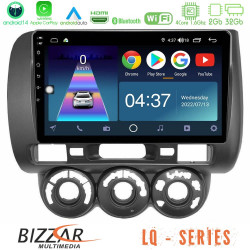 Bizzar LQ Series 4Core Android14 2+32GB Honda Jazz 2002-2008 (Manual A/C) Navigation Multimedia Tablet 9 Με Carplay - Android Auto