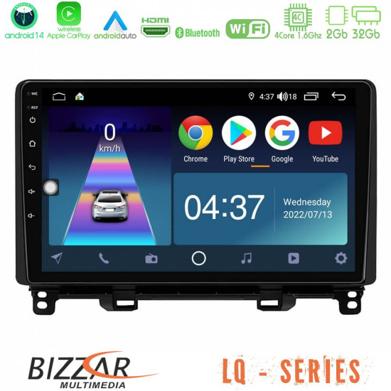 Bizzar LQ Series 4Core Android14 2+32GB Honda Jazz 2021-2025 Navigation Multimedia Tablet 9 Με Carplay - Android Auto Bizzar LQ Series 4Core Android14 2+32GB Honda Jazz 2021-2025 Navigation Multimedia Tablet 9 Με Carplay - Android Auto