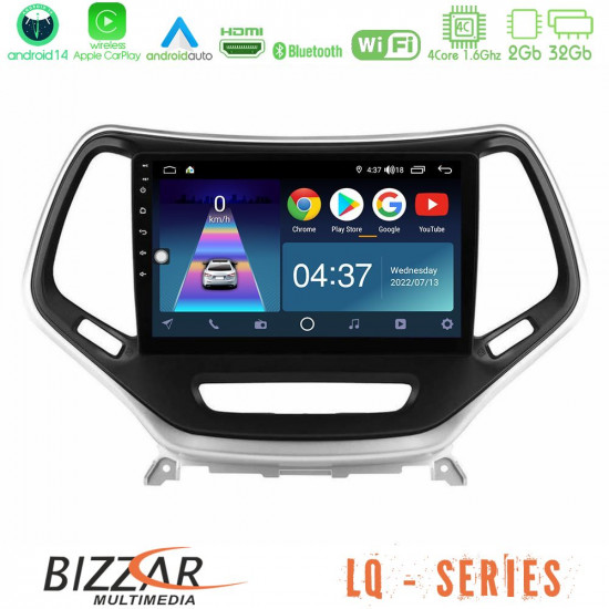Bizzar LQ Series 4Core Android14 2+32GB Jeep Cherokee 2014-2019 Navigation Multimedia Tablet 9 (Ασημί Χρώμα) Με Carplay - Android Auto Bizzar LQ Series 4Core Android14 2+32GB Jeep Cherokee 2014-2019 Navigation Multimedia Tablet 9 (Ασημί Χρώμα) Με Carplay - Android Auto