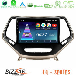 Bizzar LQ Series 4Core Android14 2+32GB Jeep Cherokee 2014-2019 Navigation Multimedia Tablet 9 Με Carplay - Android Auto