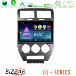 Bizzar LQ Series 4Core Android14 2+32GB Jeep Compass/Patriot 2007-2008 Navigation Multimedia Tablet 10 Με Carplay - Android Auto