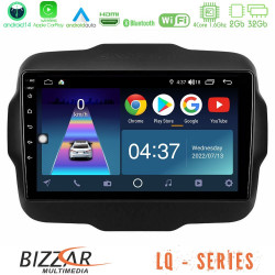 Bizzar LQ Series 4Core Android14 2+32GB Jeep Renegade 2015-2019 Navigation Multimedia Tablet 9 Με Carplay - Android Auto
