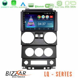 Bizzar LQ Series 4Core Android14 2+32GB Jeep Wrangler 2Door 2008-2010 Navigation Multimedia Tablet 9 Με Carplay - Android Auto