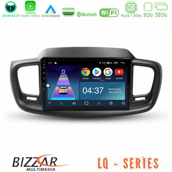 Bizzar LQ Series 4Core Android14 2+32GB Kia Sorento 2018-2021 Navigation Multimedia Tablet 9 Με Carplay - Android Auto Bizzar LQ Series 4Core Android14 2+32GB Kia Sorento 2018-2021 Navigation Multimedia Tablet 9 Με Carplay - Android Auto