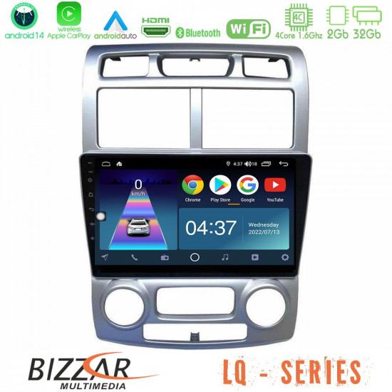 Bizzar LQ Series 4Core Android14 2+32GB Kia Sportage 2005-2008 Navigation Multimedia Tablet 9? Με Carplay - Android Auto Bizzar LQ Series 4Core Android14 2+32GB Kia Sportage 2005-2008 Navigation Multimedia Tablet 9? Με Carplay - Android Auto