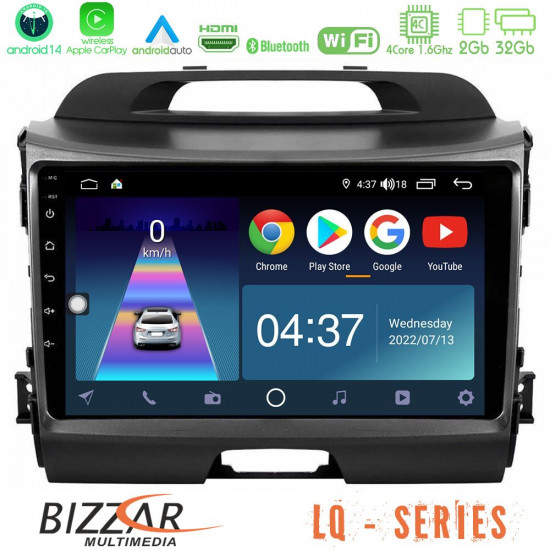 Bizzar LQ Series 4Core Android14 2+32GB Kia Sportage Navigation Multimedia Tablet 9 Με Carplay - Android Auto Bizzar LQ Series 4Core Android14 2+32GB Kia Sportage Navigation Multimedia Tablet 9 Με Carplay - Android Auto