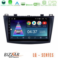 Bizzar LQ Series 4Core Android14 2+32GB Mazda 3 2009-2014 Navigation Multimedia Tablet 9 Με Carplay - Android Auto