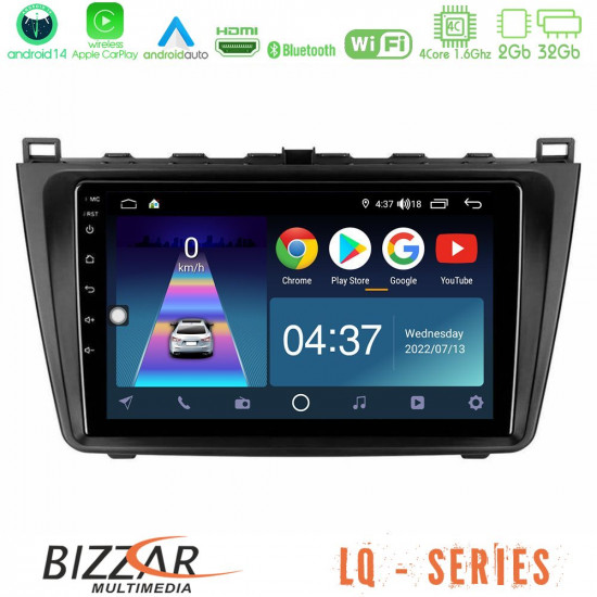 Bizzar LQ Series 4Core Android14 2+32GB Mazda 6 2008-2012 Navigation Multimedia Tablet 9 Με Carplay - Android Auto Bizzar LQ Series 4Core Android14 2+32GB Mazda 6 2008-2012 Navigation Multimedia Tablet 9 Με Carplay - Android Auto
