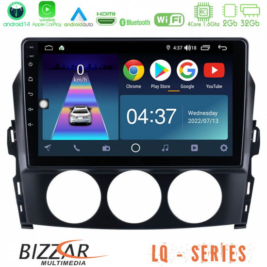Bizzar LQ Series 4Core Android14 2+32GB Mazda MX-5 2006-2008 Navigation Multimedia Tablet 9 Με Carplay - Android Auto Bizzar LQ Series 4Core Android14 2+32GB Mazda MX-5 2006-2008 Navigation Multimedia Tablet 9 Με Carplay - Android Auto