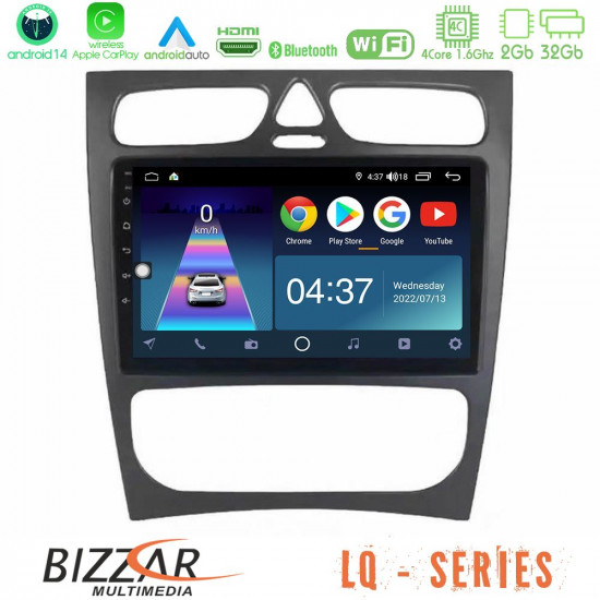 Bizzar LQ Series 4Core Android14 2+32GB Mercedes C Class (W203) Navigation Multimedia Tablet 9 Με Carplay - Android Auto Bizzar LQ Series 4Core Android14 2+32GB Mercedes C Class (W203) Navigation Multimedia Tablet 9 Με Carplay - Android Auto