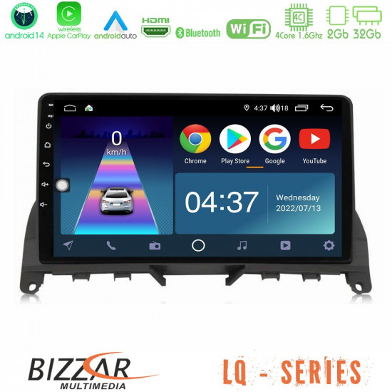 Bizzar LQ Series 4Core Android14 2+32GB Mercedes C Class W204 Navigation Multimedia Tablet 9 Με Carplay - Android Auto Bizzar LQ Series 4Core Android14 2+32GB Mercedes C Class W204 Navigation Multimedia Tablet 9 Με Carplay - Android Auto