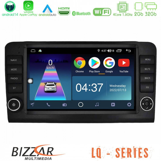 Bizzar LQ Series 4Core Android14 2+32GB Mercedes ML/GL Class W164 2006-2011 Navigation Multimedia Tablet 9 Με Carplay - Android Auto (OEM Look) Bizzar LQ Series 4Core Android14 2+32GB Mercedes ML/GL Class W164 2006-2011 Navigation Multimedia Tablet 9 Με Carplay - Android Auto (OEM Look)