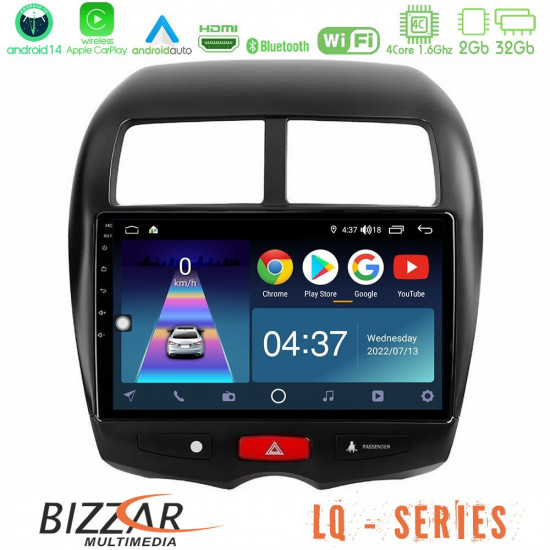 Bizzar LQ Series 4Core Android14 2+32GB Mitsubishi ASX Navigation Multimedia Tablet 10 Με Carplay - Android Auto Bizzar LQ Series 4Core Android14 2+32GB Mitsubishi ASX Navigation Multimedia Tablet 10 Με Carplay - Android Auto
