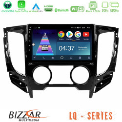 Bizzar LQ Series 4Core Android14 2+32GB Mitsubishi L200 2016-gt; -amp; Fiat Fullback (Manual A/C) Navigation Multimedia Tablet 9 Με Carplay - Android Auto