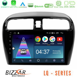 Bizzar LQ Series 4Core Android14 2+32GB Mitsubishi Space Star 2013-2016 Navigation Multimedia Tablet 9 Με Carplay - Android Auto