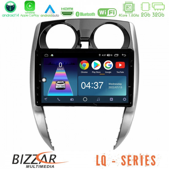 Bizzar LQ Series 4Core Android14 2+32GB Nissan Note 2013-2018 Navigation Multimedia Tablet 10 Με Carplay - Android Auto Bizzar LQ Series 4Core Android14 2+32GB Nissan Note 2013-2018 Navigation Multimedia Tablet 10 Με Carplay - Android Auto