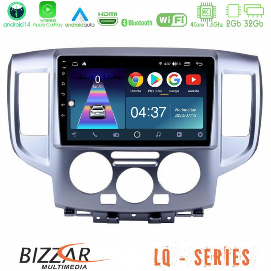 Bizzar LQ Series 4Core Android14 2+32GB Nissan NV200 Navigation Multimedia Tablet 9 Με Carplay - Android Auto Bizzar LQ Series 4Core Android14 2+32GB Nissan NV200 Navigation Multimedia Tablet 9 Με Carplay - Android Auto