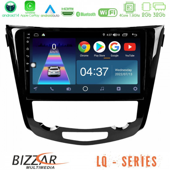 Bizzar LQ Series 4Core Android14 2+32GB Nissan Qashqai J11 (AUTO A/C) Navigation Multimedia Tablet 10 Με Carplay - Android Auto Bizzar LQ Series 4Core Android14 2+32GB Nissan Qashqai J11 (AUTO A/C) Navigation Multimedia Tablet 10 Με Carplay - Android Auto