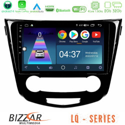 Bizzar LQ Series 4Core Android14 2+32GB Nissan Qashqai J11 (Manual A/C) Navigation Multimedia Tablet 10 Με Carplay - Android Auto