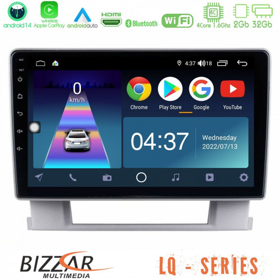 Bizzar LQ Series 4Core Android14 2+32GB Opel Astra J 2010-2014 Navigation Multimedia Tablet 9 Με Carplay - Android Auto Bizzar LQ Series 4Core Android14 2+32GB Opel Astra J 2010-2014 Navigation Multimedia Tablet 9 Με Carplay - Android Auto