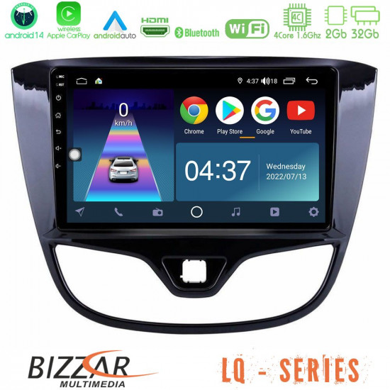 Bizzar LQ Series 4Core Android14 2+32GB Opel Karl 2017-2019 Navigation Multimedia Tablet 9 Με Carplay - Android Auto Bizzar LQ Series 4Core Android14 2+32GB Opel Karl 2017-2019 Navigation Multimedia Tablet 9 Με Carplay - Android Auto