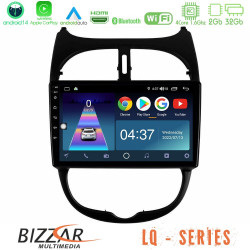 Bizzar LQ Series 4Core Android14 2+32GB Peugeot 206 Navigation Multimedia Tablet 9 Με Carplay - Android Auto Bizzar LQ Series 4Core Android14 2+32GB Peugeot 206 Navigation Multimedia Tablet 9 Με Carplay - Android Auto