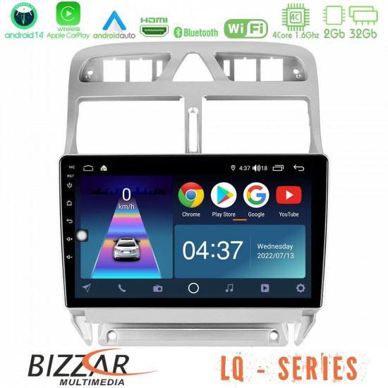 Bizzar LQ Series 4Core Android14 2+32GB Peugeot 307 2002-2008 Navigation Multimedia Tablet 9 Με Carplay - Android Auto Bizzar LQ Series 4Core Android14 2+32GB Peugeot 307 2002-2008 Navigation Multimedia Tablet 9 Με Carplay - Android Auto