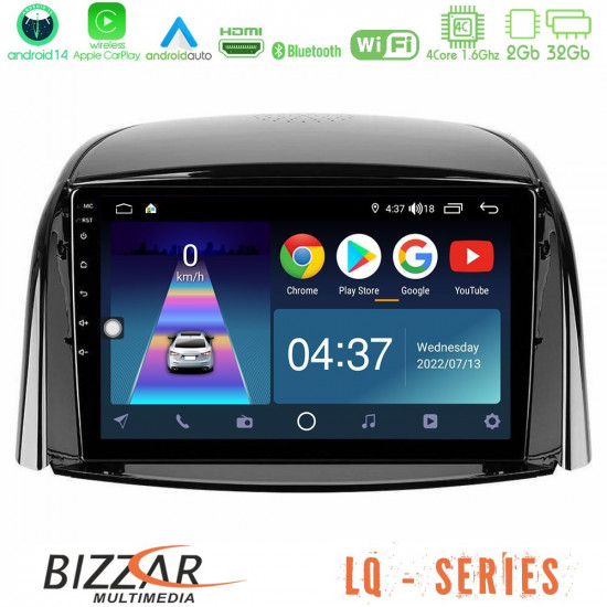 Bizzar LQ Series 4Core Android14 2+32GB Renault Koleos 2007-2015 Navigation Multimedia Tablet 9 Με Carplay - Android Auto Bizzar LQ Series 4Core Android14 2+32GB Renault Koleos 2007-2015 Navigation Multimedia Tablet 9 Με Carplay - Android Auto