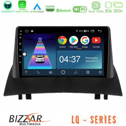 Bizzar LQ Series 4Core Android14 2+32GB Renault Megane 2 2002-2008 Navigation Multimedia Tablet 9 Με Carplay - Android Auto Bizzar LQ Series 4Core Android14 2+32GB Renault Megane 2 2002-2008 Navigation Multimedia Tablet 9 Με Carplay - Android Auto