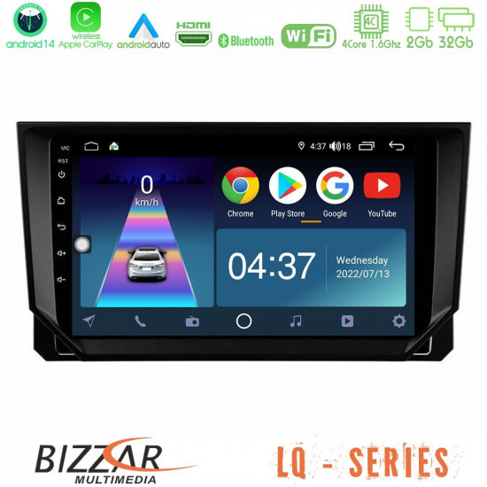 Bizzar LQ Series 4Core Android14 2+32GB Seat Arona/Ibiza Navigation Multimedia Tablet 9 Με Carplay - Android Auto Bizzar LQ Series 4Core Android14 2+32GB Seat Arona/Ibiza Navigation Multimedia Tablet 9 Με Carplay - Android Auto