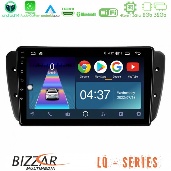 Bizzar LQ Series 4Core Android14 2+32GB Seat Ibiza 2008-2012 Navigation Multimedia Tablet 9 Με Carplay - Android Auto Bizzar LQ Series 4Core Android14 2+32GB Seat Ibiza 2008-2012 Navigation Multimedia Tablet 9 Με Carplay - Android Auto