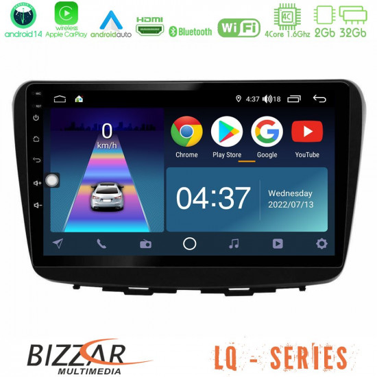 Bizzar LQ Series 4Core Android14 2+32GB Suzuki Baleno 2016-2021 Navigation Multimedia Tablet 9 Με Carplay - Android Auto Bizzar LQ Series 4Core Android14 2+32GB Suzuki Baleno 2016-2021 Navigation Multimedia Tablet 9 Με Carplay - Android Auto