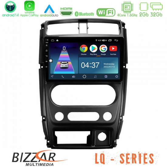 Bizzar LQ Series 4Core Android14 2+32GB Suzuki Jimny 2007-2017 Navigation Multimedia Tablet 9 Με Carplay - Android Auto Bizzar LQ Series 4Core Android14 2+32GB Suzuki Jimny 2007-2017 Navigation Multimedia Tablet 9 Με Carplay - Android Auto