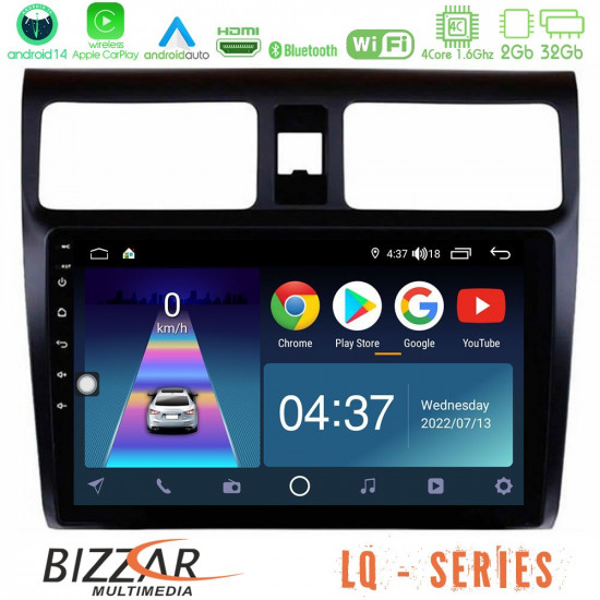 Bizzar LQ Series 4Core Android14 2+32GB Suzuki Swift 2005-2010 Navigation Multimedia Tablet 10 Με Carplay - Android Auto Bizzar LQ Series 4Core Android14 2+32GB Suzuki Swift 2005-2010 Navigation Multimedia Tablet 10 Με Carplay - Android Auto