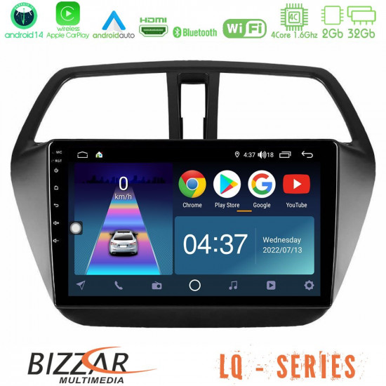 Bizzar LQ Series 4Core Android14 2+32GB Suzuki SX4 S-Cross Navigation Multimedia Tablet 9 Με Carplay - Android Auto Bizzar LQ Series 4Core Android14 2+32GB Suzuki SX4 S-Cross Navigation Multimedia Tablet 9 Με Carplay - Android Auto