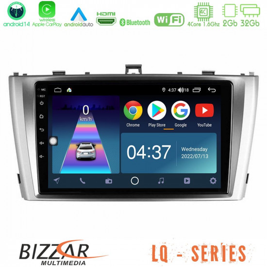Bizzar LQ Series 4Core Android14 2+32GB Toyota Avensis T27 Navigation Multimedia Tablet 9 Με Carplay - Android Auto