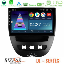 Bizzar LQ Series 4Core Android14 2+32GB Toyota Aygo/Citroen C1/Peugeot 107 Navigation Multimedia Tablet 10 Με Carplay - Android Auto