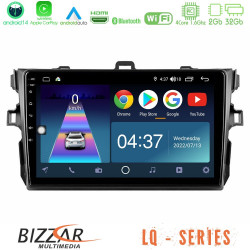 Bizzar LQ Series 4Core Android14 2+32GB Toyota Corolla 2007-2012 Navigation Multimedia Tablet 9 Με Carplay - Android Auto