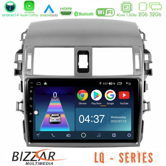 Bizzar LQ Series 4Core Android14 2+32GB Toyota Corolla 2008-2010 Navigation Multimedia Tablet 9 Με Carplay - Android Auto Bizzar LQ Series 4Core Android14 2+32GB Toyota Corolla 2008-2010 Navigation Multimedia Tablet 9 Με Carplay - Android Auto