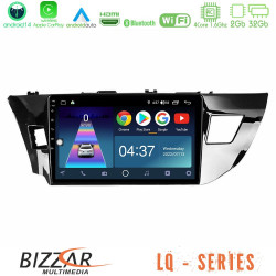 Bizzar LQ Series 4Core Android14 2+32GB Toyota Corolla 2014-2016 Navigation Multimedia Tablet 9 Με Carplay - Android Auto