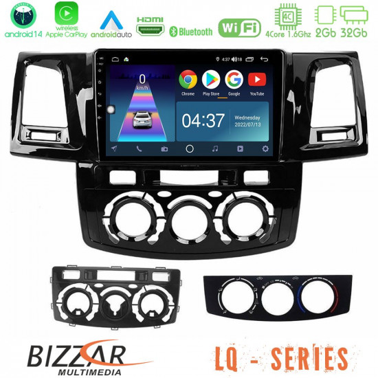 Bizzar LQ Series 4Core Android14 2+32GB Toyota Hilux 2007-2016 Navigation Multimedia Tablet 9 Με Carplay - Android Auto Bizzar LQ Series 4Core Android14 2+32GB Toyota Hilux 2007-2016 Navigation Multimedia Tablet 9 Με Carplay - Android Auto