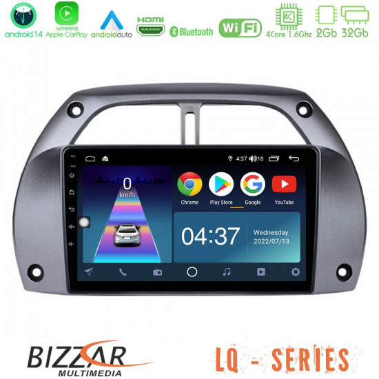 Bizzar LQ Series 4Core Android14 2+32GB Toyota RAV4 2001 - 2006 Navigation Multimedia Tablet 9 Με Carplay - Android Auto Bizzar LQ Series 4Core Android14 2+32GB Toyota RAV4 2001 - 2006 Navigation Multimedia Tablet 9 Με Carplay - Android Auto